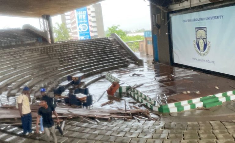 Students Injured As Iconic OAU Amphitheater Roof Collapses