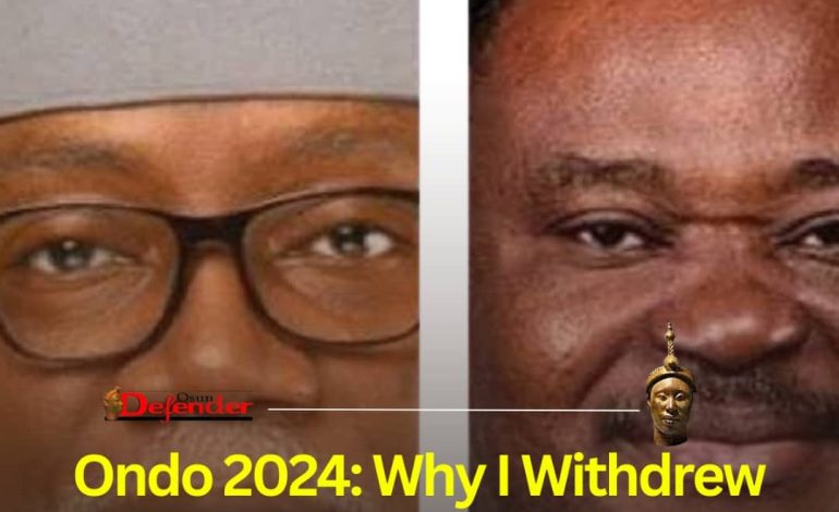 Ondo 2024: Why I Withdrew Suit Against Aiyedatiwa – Jimoh Ibrahim