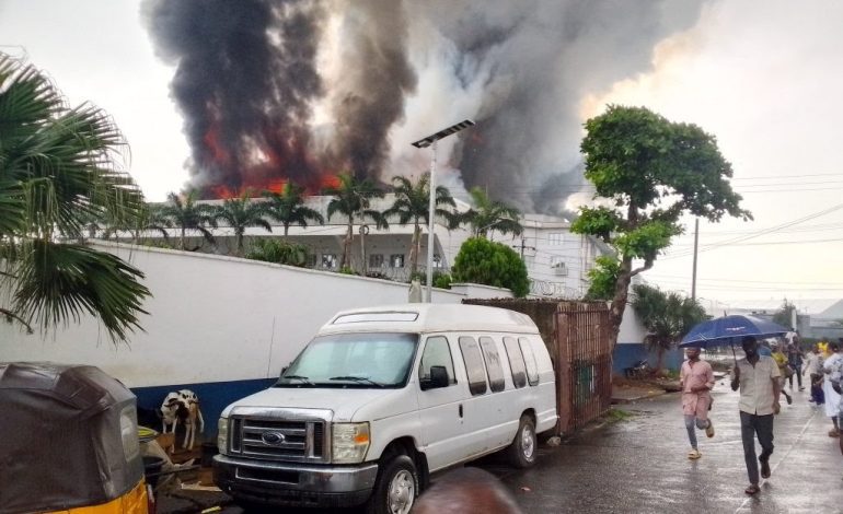 Fire Razes Christ Embassy Headquarters In Lagos (Photos, Videos)