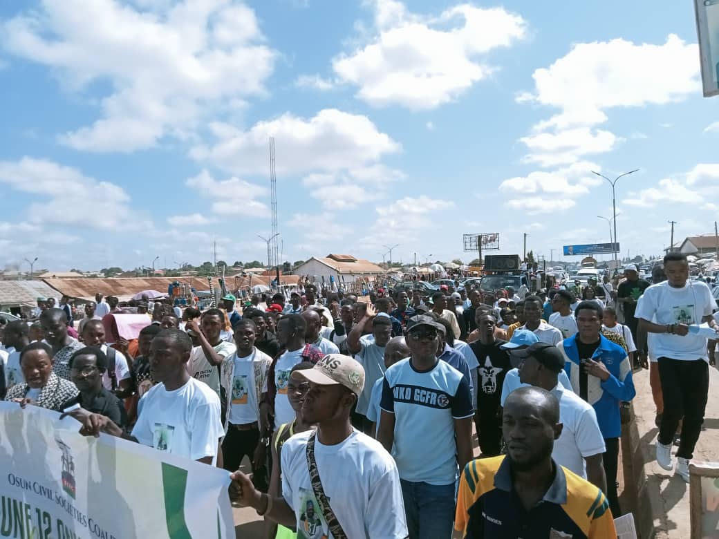 Democracy Day: CSOs Stage Peaceful Procession In Osogbo, Demand Inclusive Governance