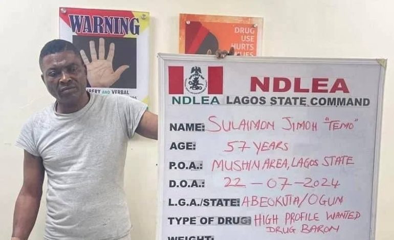 NDLEA Arrests ‘Drug Cartel Kingpin’ In Lagos