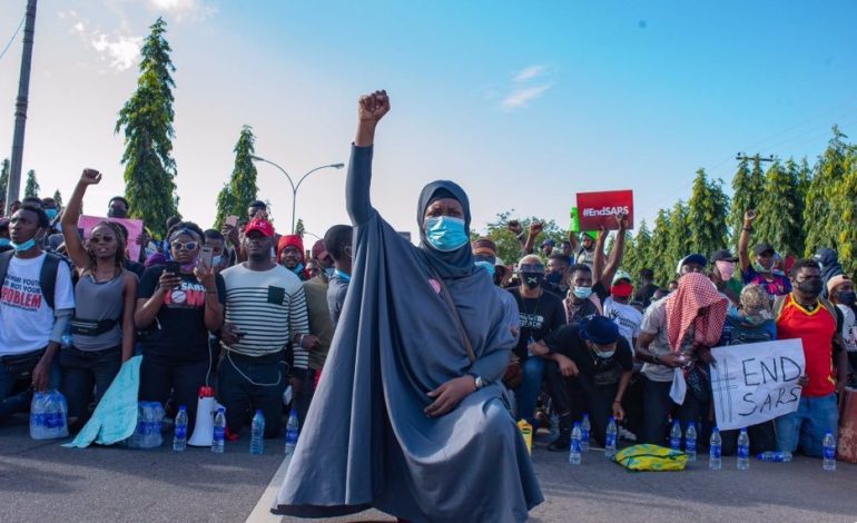 Two Arrested As Police Disperse #EndSARS Memorial Protesters At Lekki Tollgate