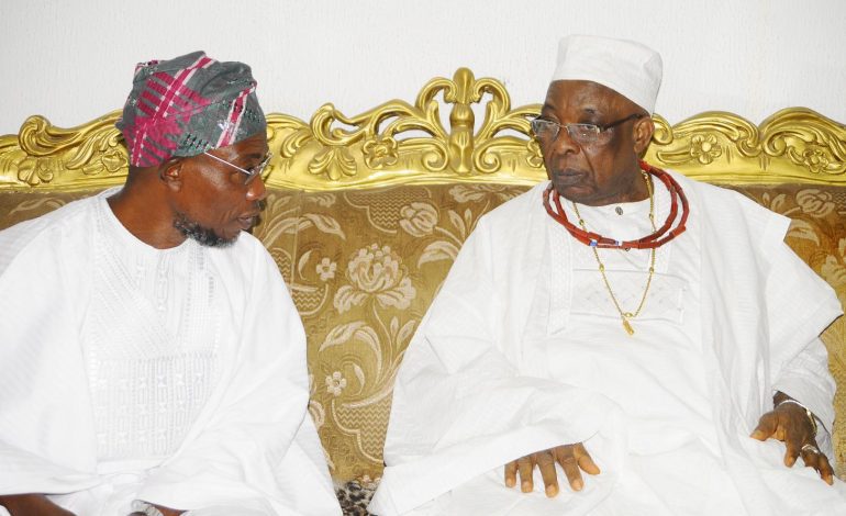 “The Lion Is Gone” – Aregbesola Pens Tribute To Late Owa Obokun