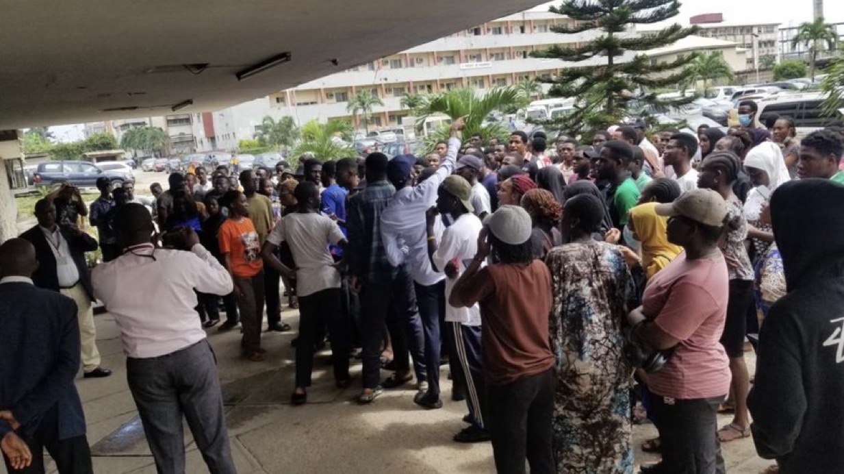 UNILAG Students Protest Hostel Fee Hike