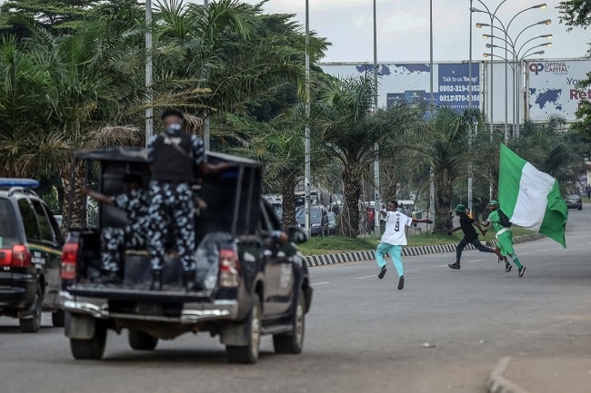 #FearlessInOctober: Police Fire Teargas At Protesters In Abuja (See Photos)