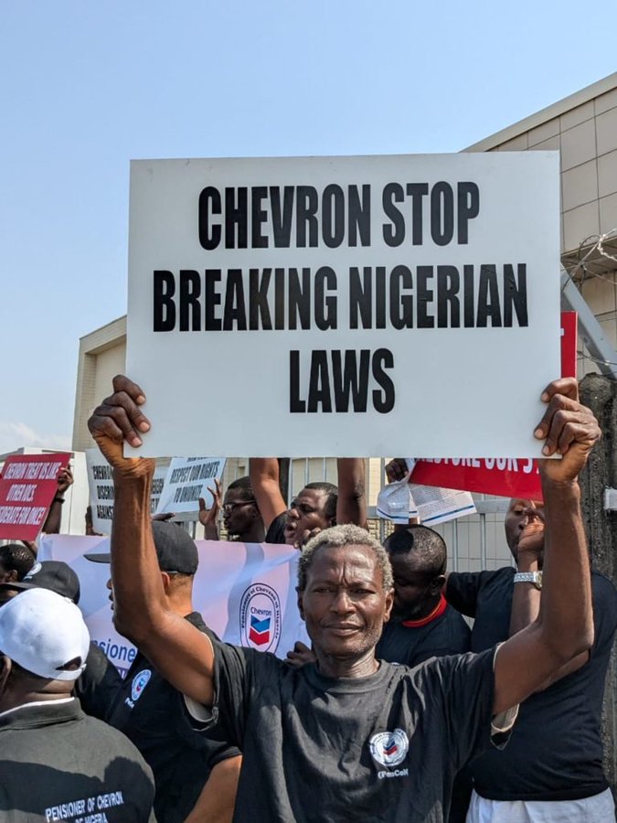 Chevron Pensioners Protest In Lagos (Photos)