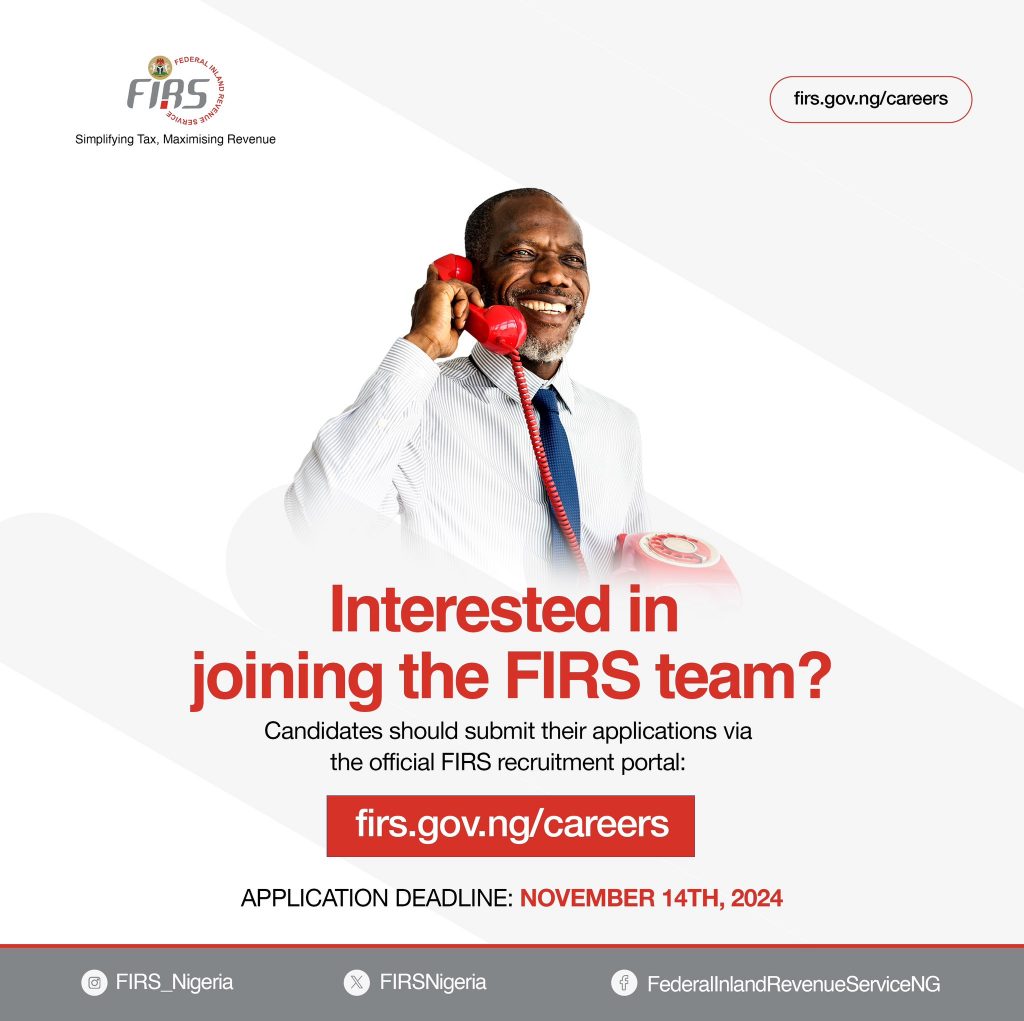 APPLY NOW: FIRS Opens Recruitment Portal