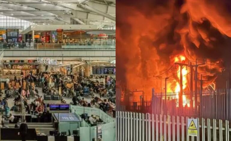 Thousands Stranded As London’s Heathrow Airport Shuts Down Operations Over Massive Substation Fire