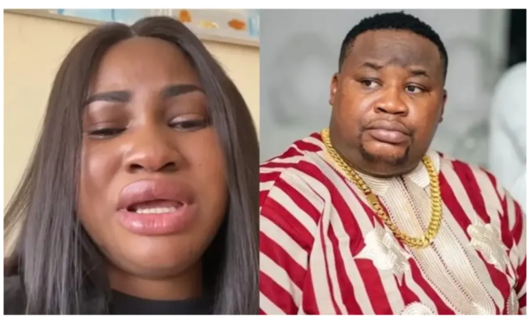 “DNA Runner”: Lady Mocks Cubana Chief Priest, Challenges Him To 100m Race Over Paternity Dispute