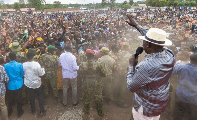 Shoe Thrown At Kenyan President Ruto While Addressing Crowd