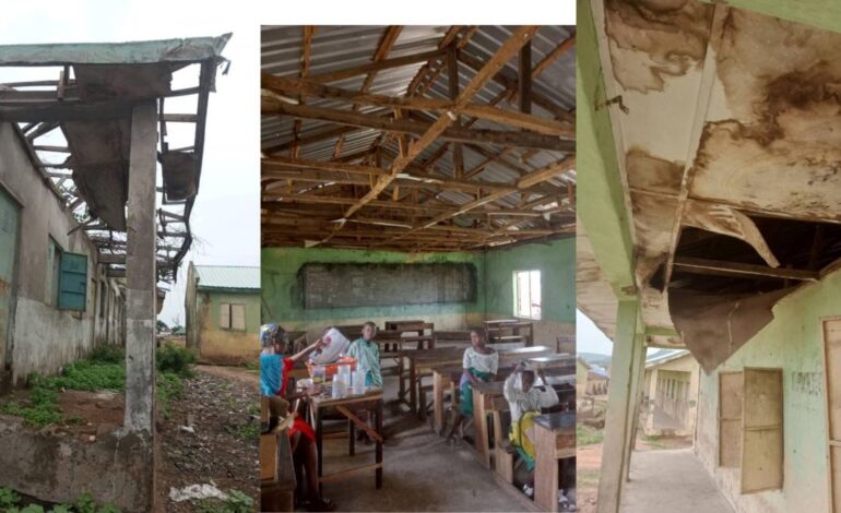Kogi Primary School Pupils Sit Under Collapsing Roofs, Broken Chairs Despite Gov. Ododo’s N29bn Education Budget