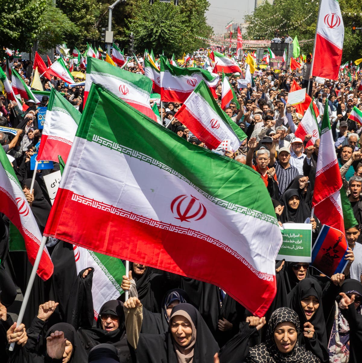 Thousands Protest in Tehran Over Iran-Israel Conflict
