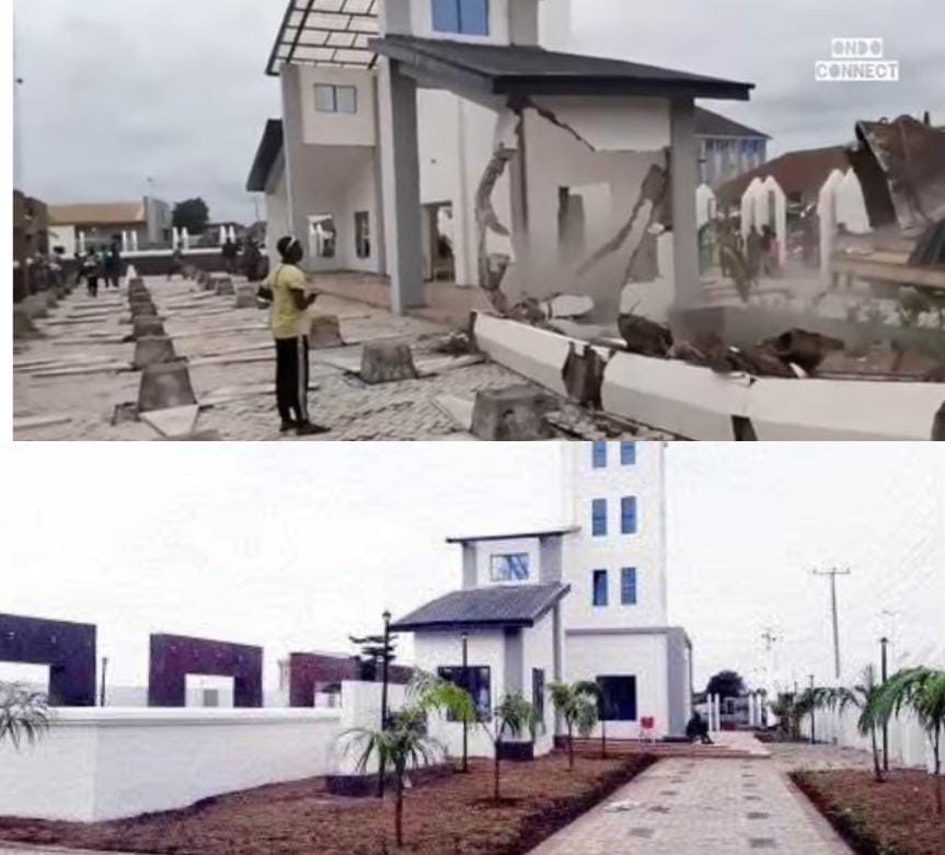 Owo Church Attack: Ondo Govt Demolishes Akeredolu’s Memorial Park