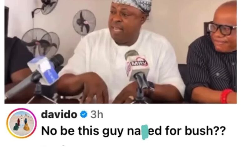 Rituals: Davido Mocks Owoeye Over Adeleke’s Visit To Tinubu