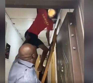 Man Breaks Into FCMB, Hides In Toilet Ceiling, Attempts To Hack Bank System (Video l)