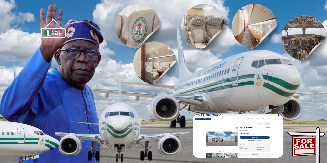 Tinubu Lists 20-Year-Old Presidential Jet For Sale in Switzerland After Airbus Upgrade