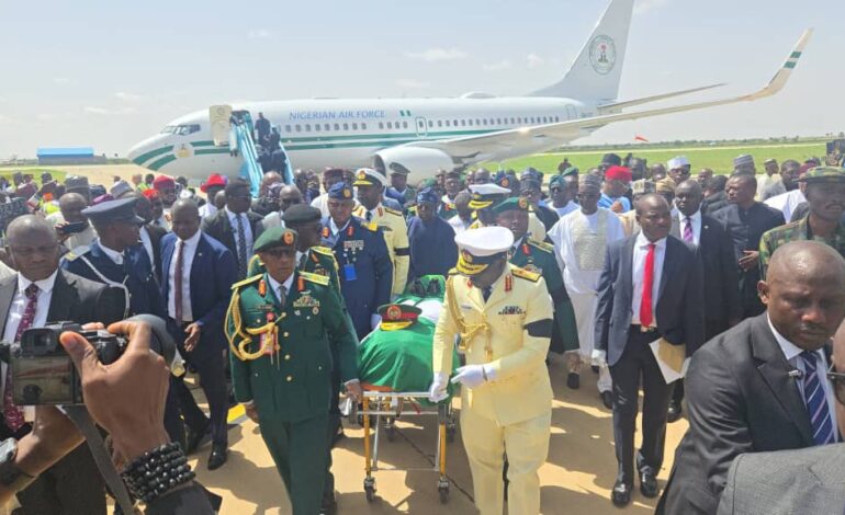 Buhari’s Body Arrives Katsina For State Burial