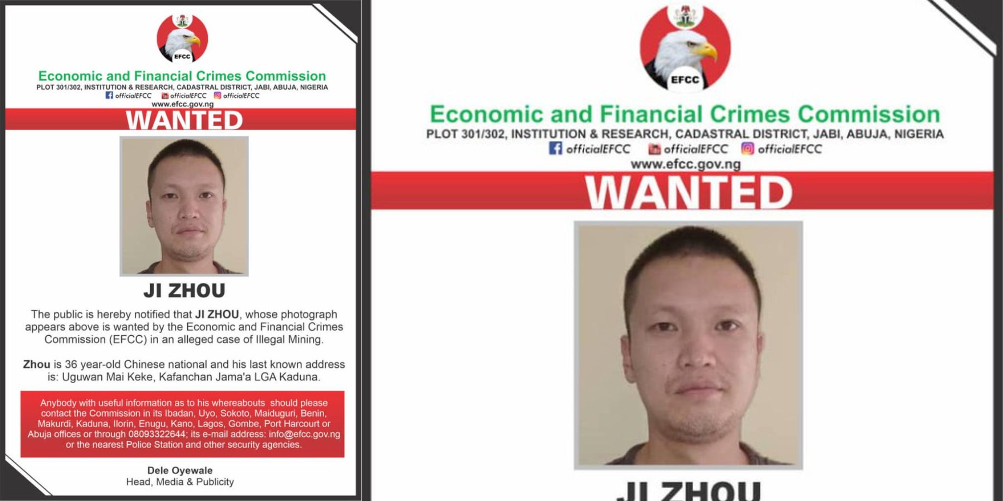 EFCC Declares Chinese Man Wanted Over Illegal Mining In Kaduna