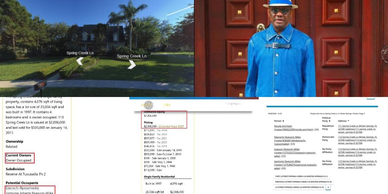 How Wike Secretly Bought $2Million U.S. Mansion In Wife, Children’s Names – Report