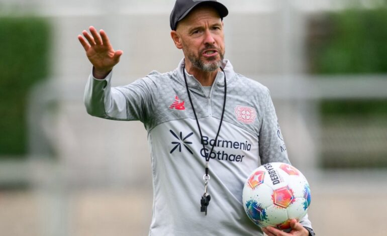 Bayer Leverkusen Sack Ex-Man Utd Manager, Erik Ten Hag After Three Games