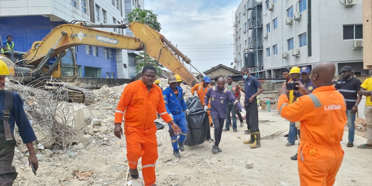 One Person Confirmed Dead, Search Ongoing In Lagos 3-Storey Building Collapse