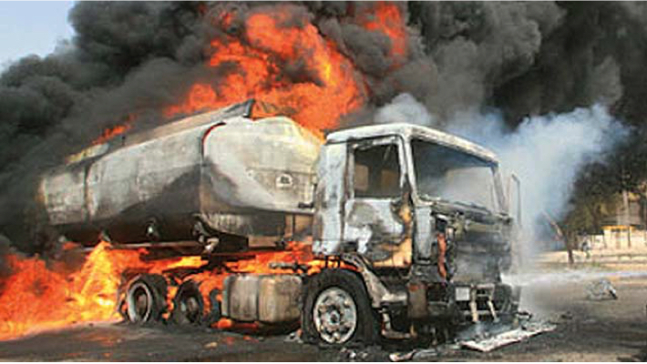 Tension As Diesel Tanker Catches Fire On Enugu-Onitsha Expressway
