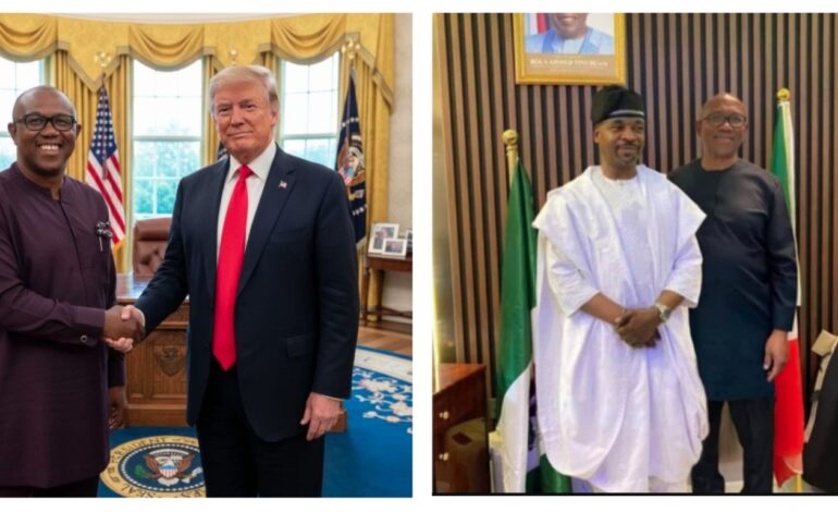 Peter Obi Denies Viral Photos With Trump, MC Oluomo, Calls Them Doctored