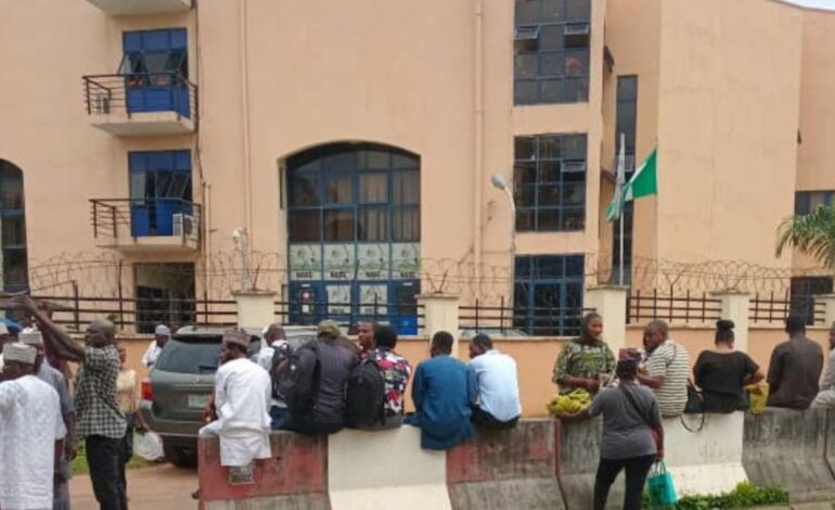 Poor Welfare: National Assembly Commission Staff Protest in Abuja, Block Main Gates
