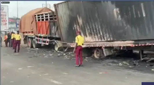 Three Dead, Several Injured as Five Trucks Collide on Lagos-Ibadan Expressway