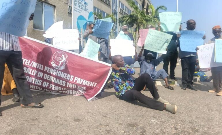 NITEL, MTEL Pensioners Protest 35 Months Unpaid Arrears, Benefits