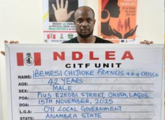 NDLEA Arrests Wanted ‘Drug Baron’ in Lagos