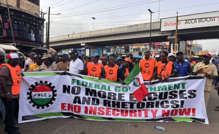 NLC Commences Protest Against Insecurity in Lagos Despite Tinubu Meeting