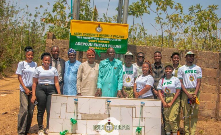 Water Scarcity: Corps Member Constructs Borehole For Osun Community
