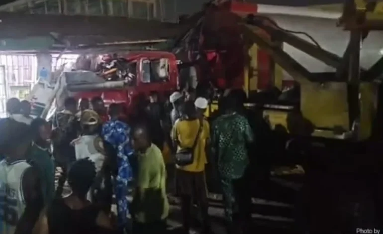 One Dead, Four Rescued As Tanker Crashes Into Shop In Lagos