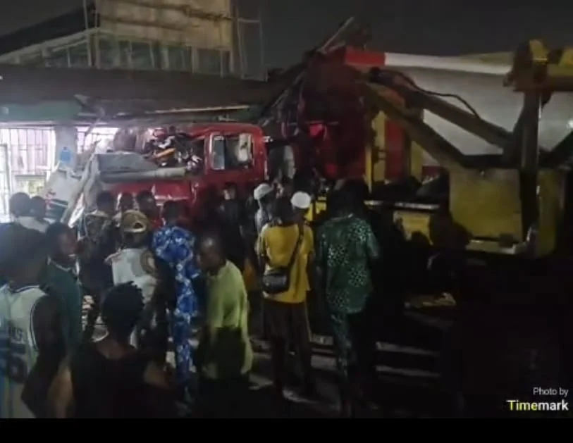 One Dead, Four Rescued As Tanker Crashes Into Shop In Lagos