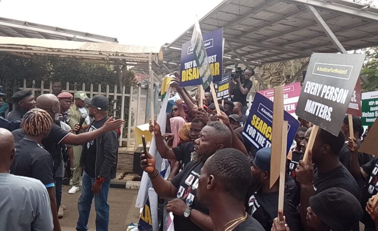 Protesters Storm Works Ministry, Demand Answers From Umahi Over Five Missing NELAN Engineers