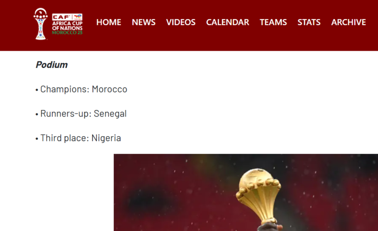CAF Updates AFCON 2025 Records, Name Morocco Champions