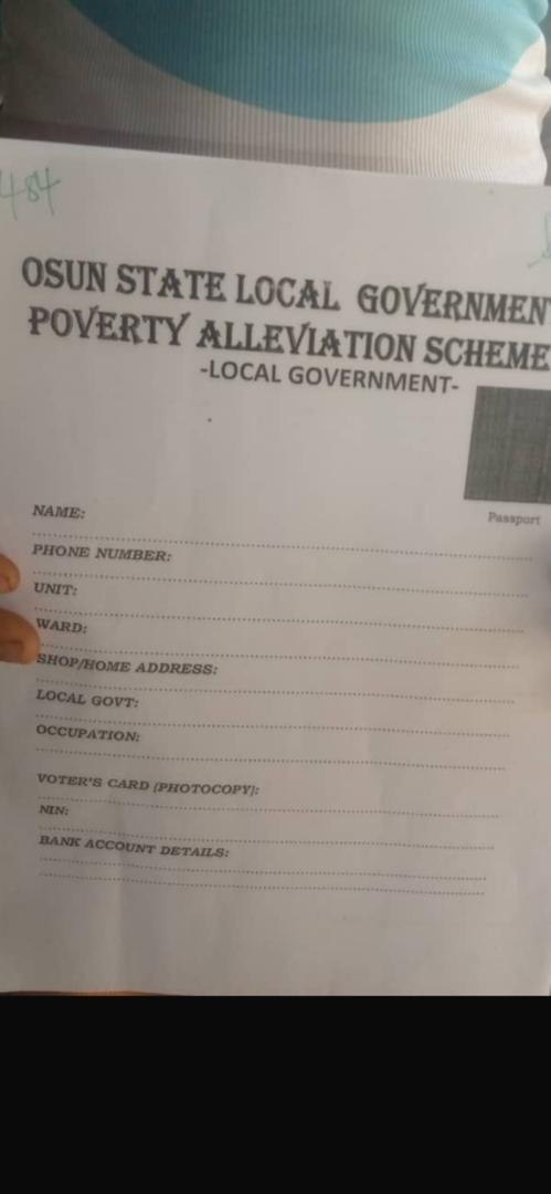 Osun ADC Raises Alarm Over Alleged Poverty Alleviation Form, Accuses APC of Political Manipulation