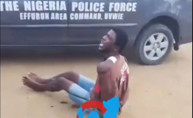 VIDEO: Outrage As Police Officers Publicly Execute Suspect In Delta State