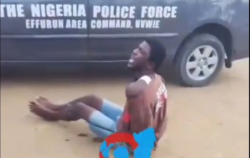 VIDEO: Outrage As Police Officers Publicly Execute Suspect In Delta State