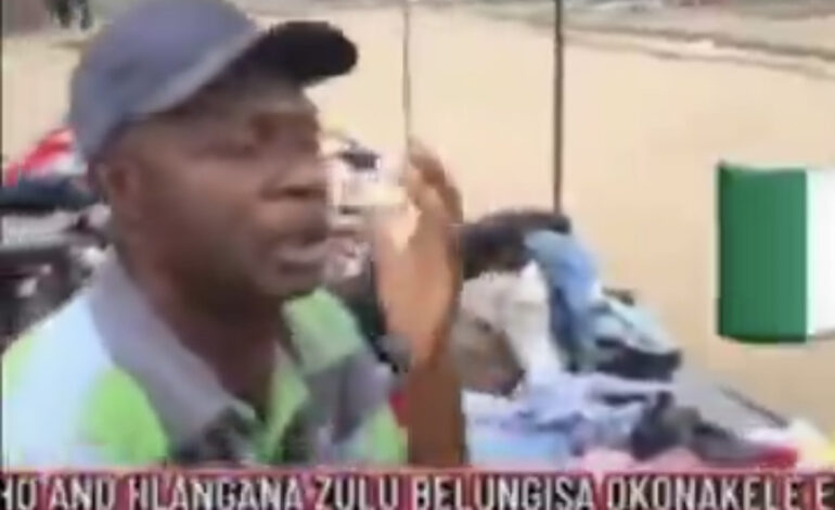 VIDEO: ‘Take Your Children And Leave’ — South Africans Tell Nigerian Trader During Anti-Immigrant Protest
