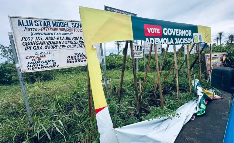 2026: Osun Police Condemn Billboard Vandalisation, Warn Perpetrators