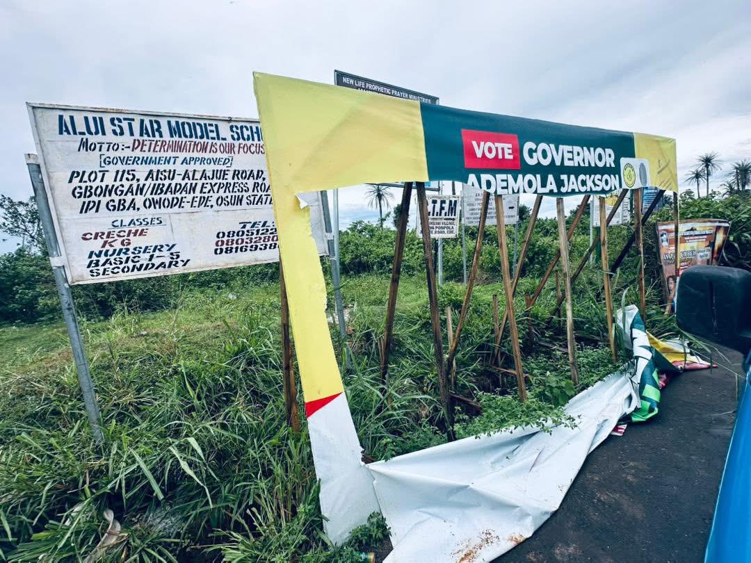 You Are Vandalising Your Campaign Billboards To Gain Public Sympathy – APC Tells Adeleke