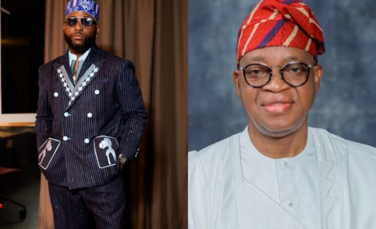 Netizens Drag Davido For Calling Oyetola “Desperate Politician”