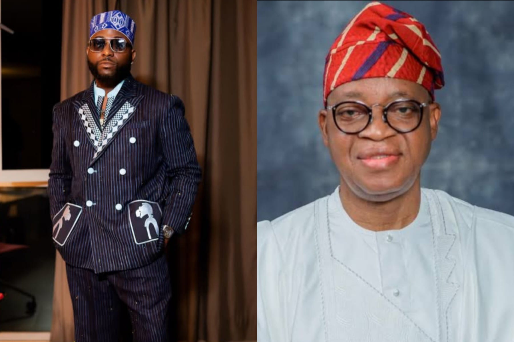 Netizens Drag Davido For Calling Oyetola “Desperate Politician”