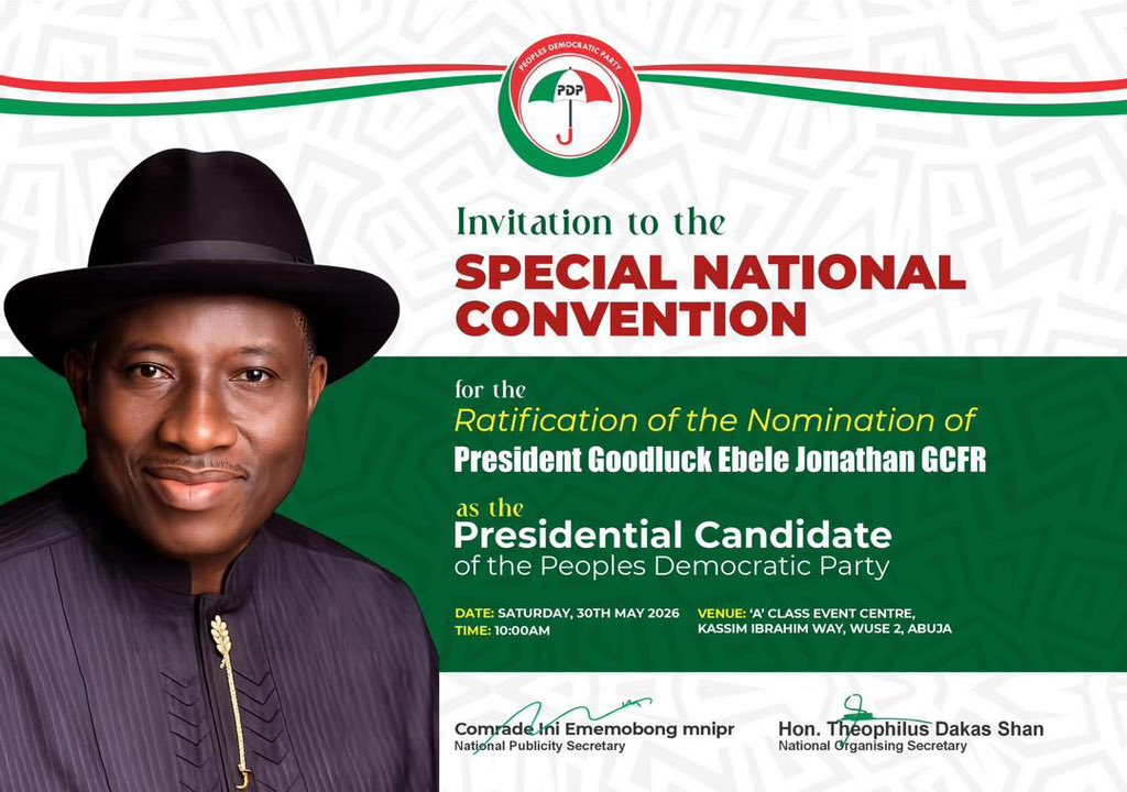 PDP Faction To Ratify Jonathan As Presidential Candidate Tomorrow