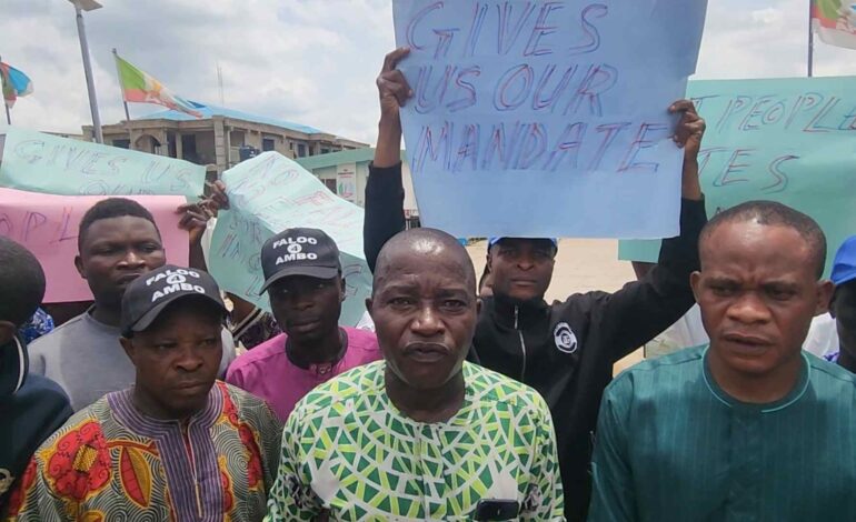 HoA Primary: Obokun APC Members Protest, Allege Wole Oke Of Manipulating Result