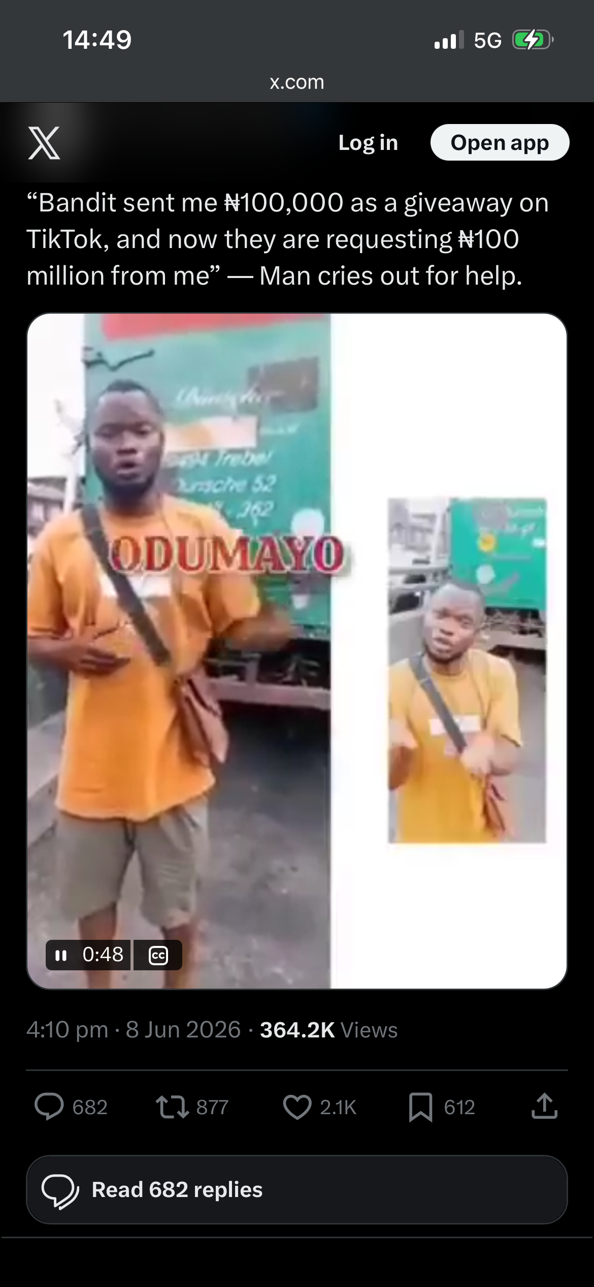 VIDEO: Bandits Gifted Me ₦100k, Now They Want ₦100m — Man Cries Out
