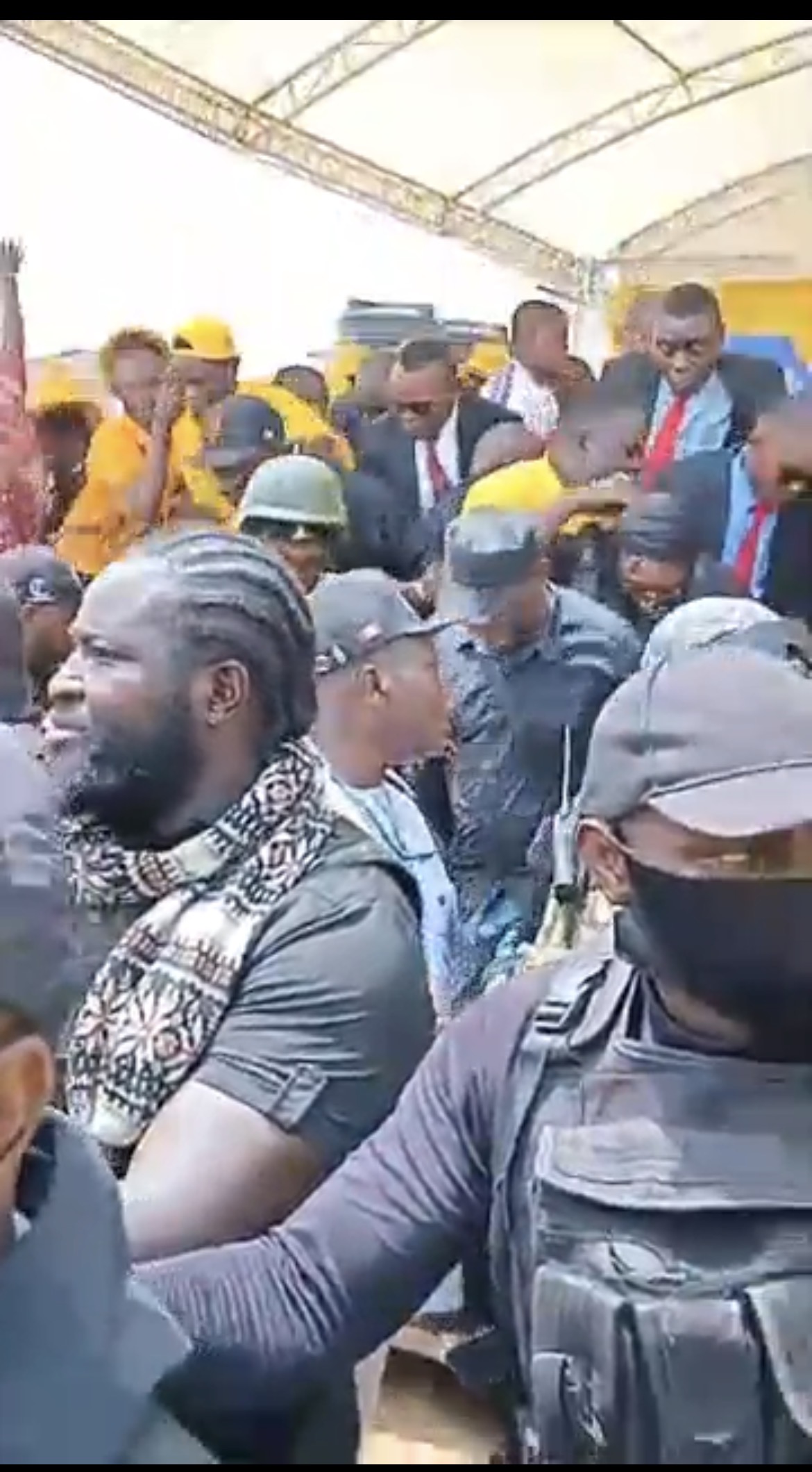 Video: Adeleke Safe As Stage Collapses During Accord Rally In Ijebu Jesa