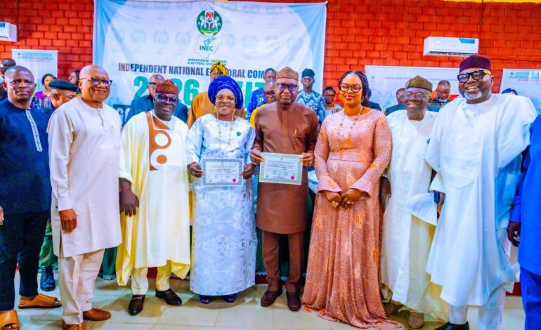 Ekiti Guber: INEC Presents Certificates Of Return To Oyebanji, Deputy